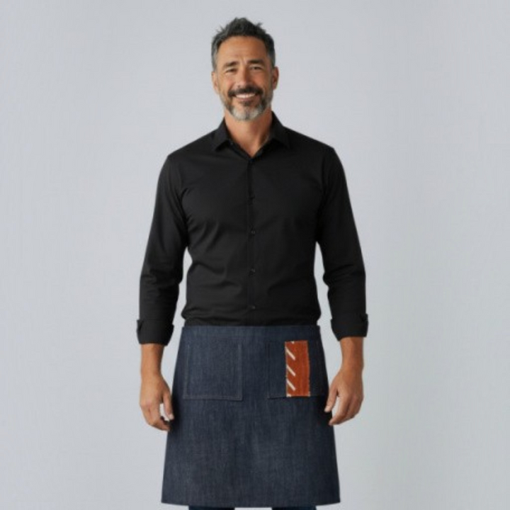 Denim Waist Apron, Half Apron, Chef Apron, Unisex Apron, Reversible, Food Professionals and Home Cooks Apron