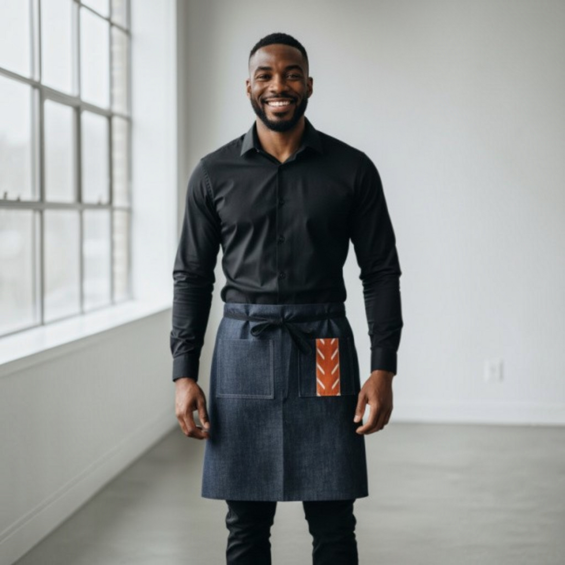 Denim Waist Apron, Half Apron, Chef Apron, Unisex Apron, Reversible, Food Professionals and Home Cooks Apron