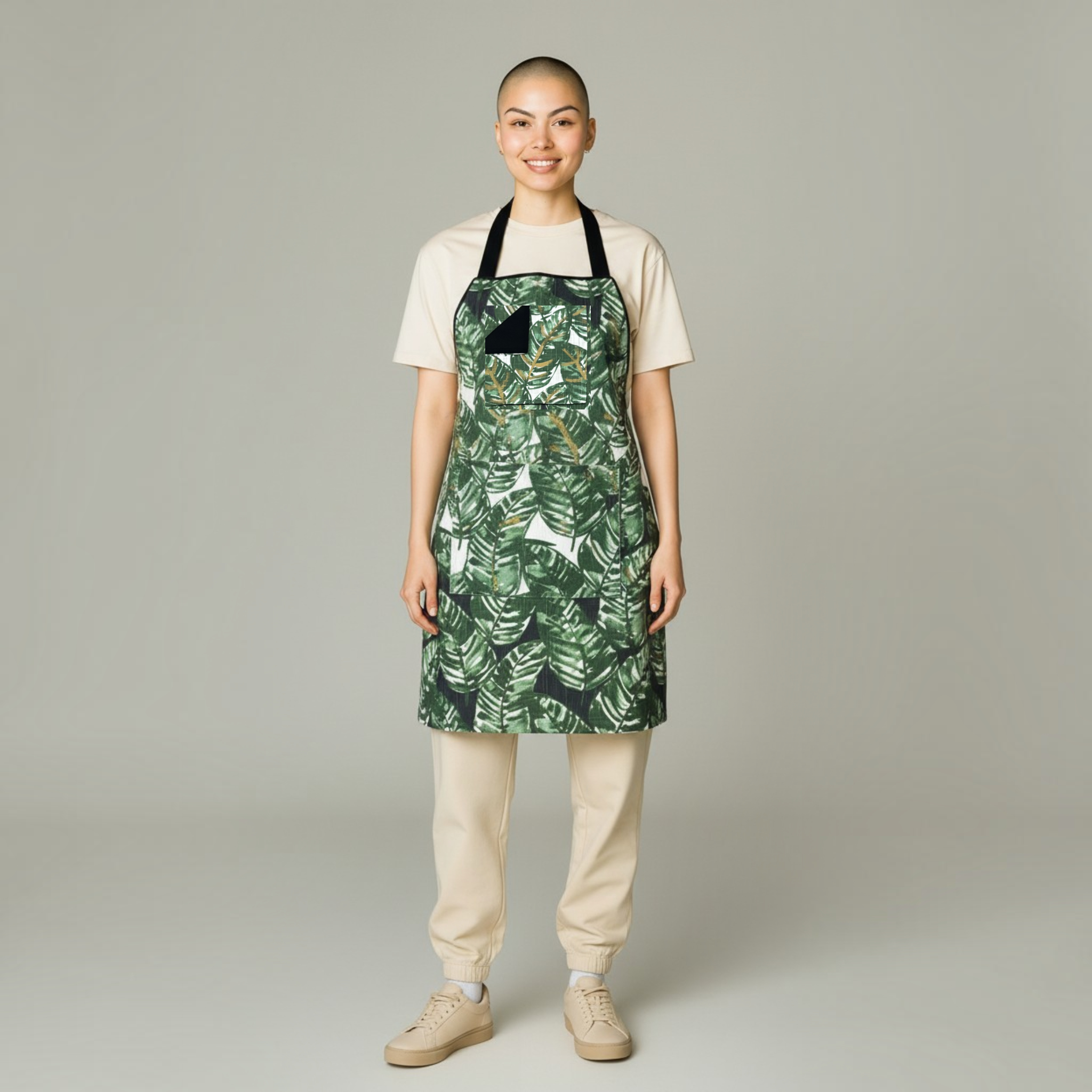 Green Apron for Garden, Chefs Apron, Florist Apron, Caterers, Home Cooks, Unisex, Reversible