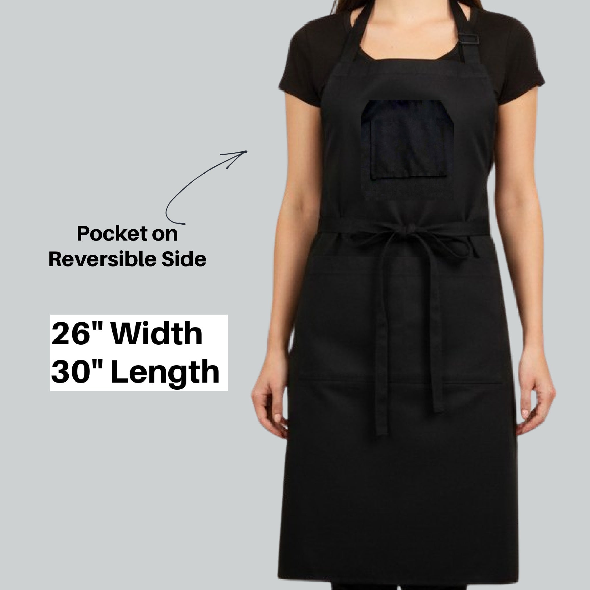 Organic Cotton Apron for Women, Off-White and Black Apron, Reversible Apron, Chef Apron, Apron for Cooking