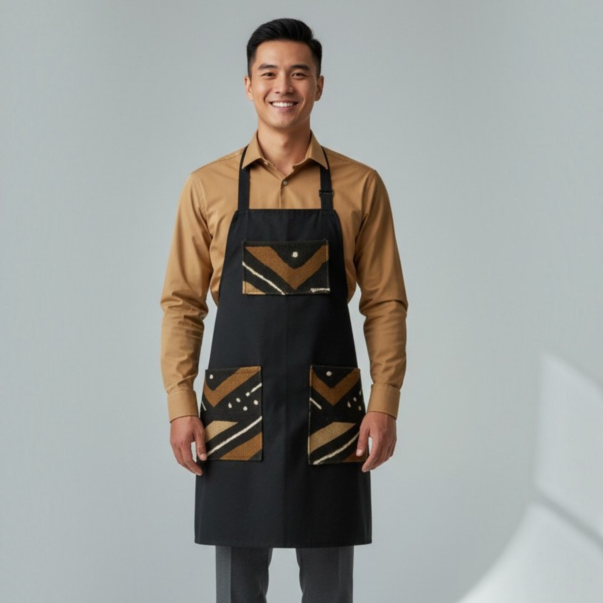 Brown and Black Apron, Chef Apron, Unisex Apron, Reversible Apron, Caterer Apron,  Home Cooks