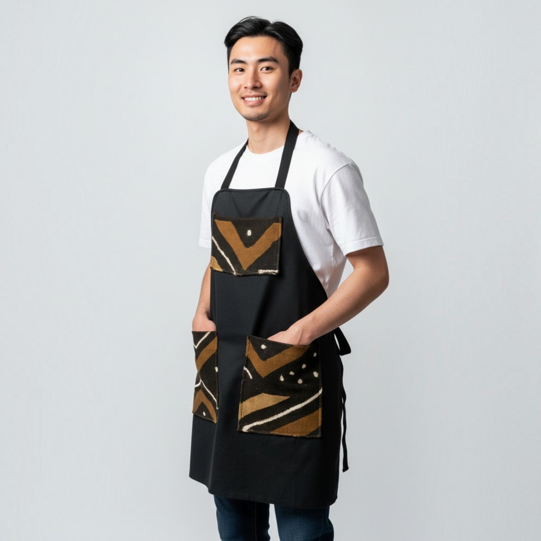 Brown and Black Apron, Chef Apron, Unisex Apron, Reversible Apron, Caterer Apron,  Home Cooks