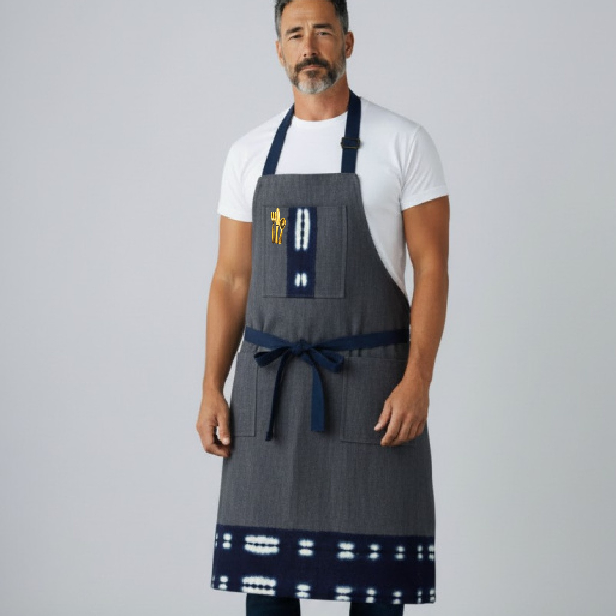 Blue Denim Apron, Reversible Apron, Apron for Men and Women, Chef Apron, Cooks Apron