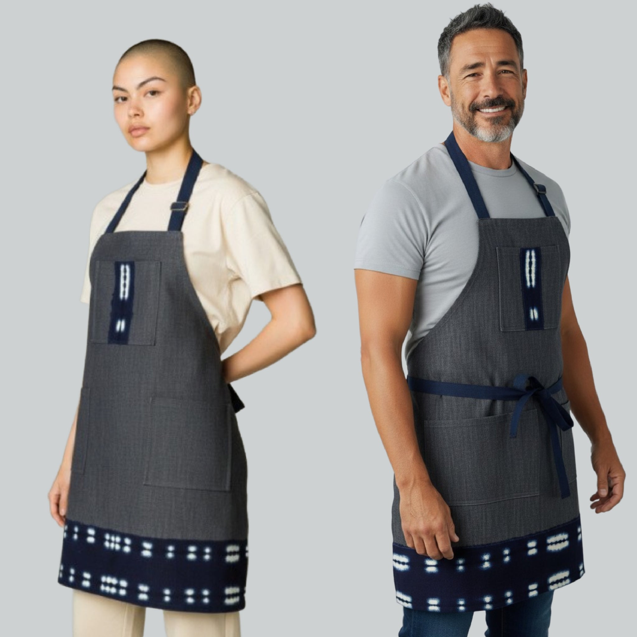 Blue Denim Apron, Reversible Apron, Apron for Men and Women, Chef Apron, Cooks Apron