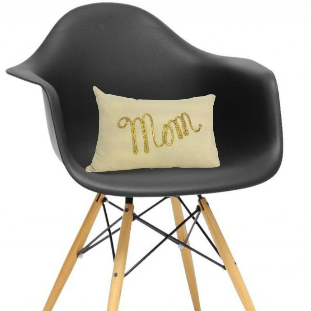 Mom Pillow WITH INSERT,  Gift for Mother's Day, Mother Pillow, Linen Lumbar Pillow, Gift For Mom