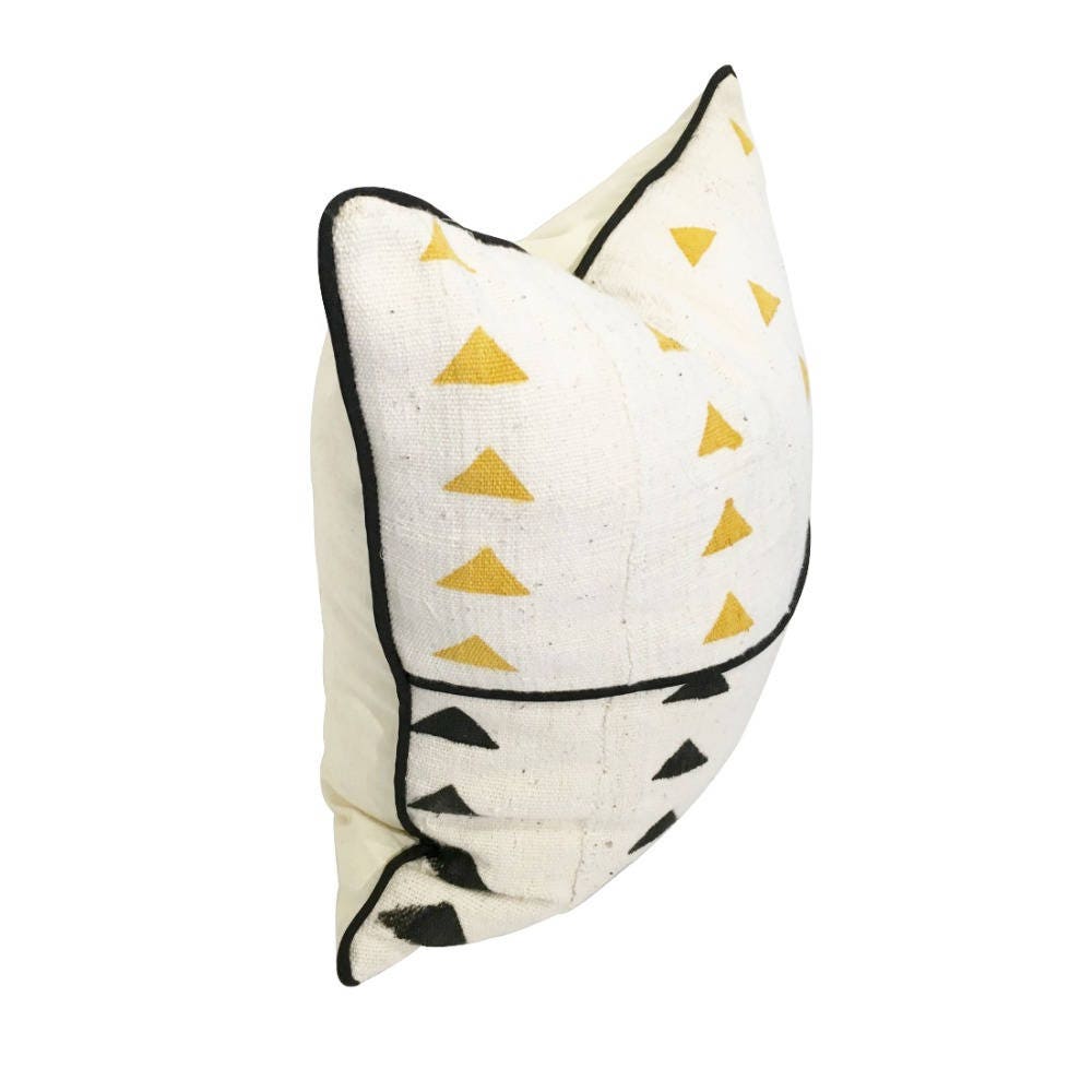 Arrow Mudcloth Pillow Cover, White African Pillow, Black and White Fabric Pillow, Ethnic Fabric Pillow, African Decor