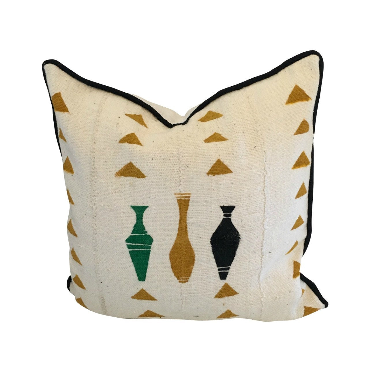 Pillow Cover for Wine Lovers, Warm Color Pillow, Mud Cloth Pillow, Hand Painted Pillow, Authentic Mud Cloth Pillow