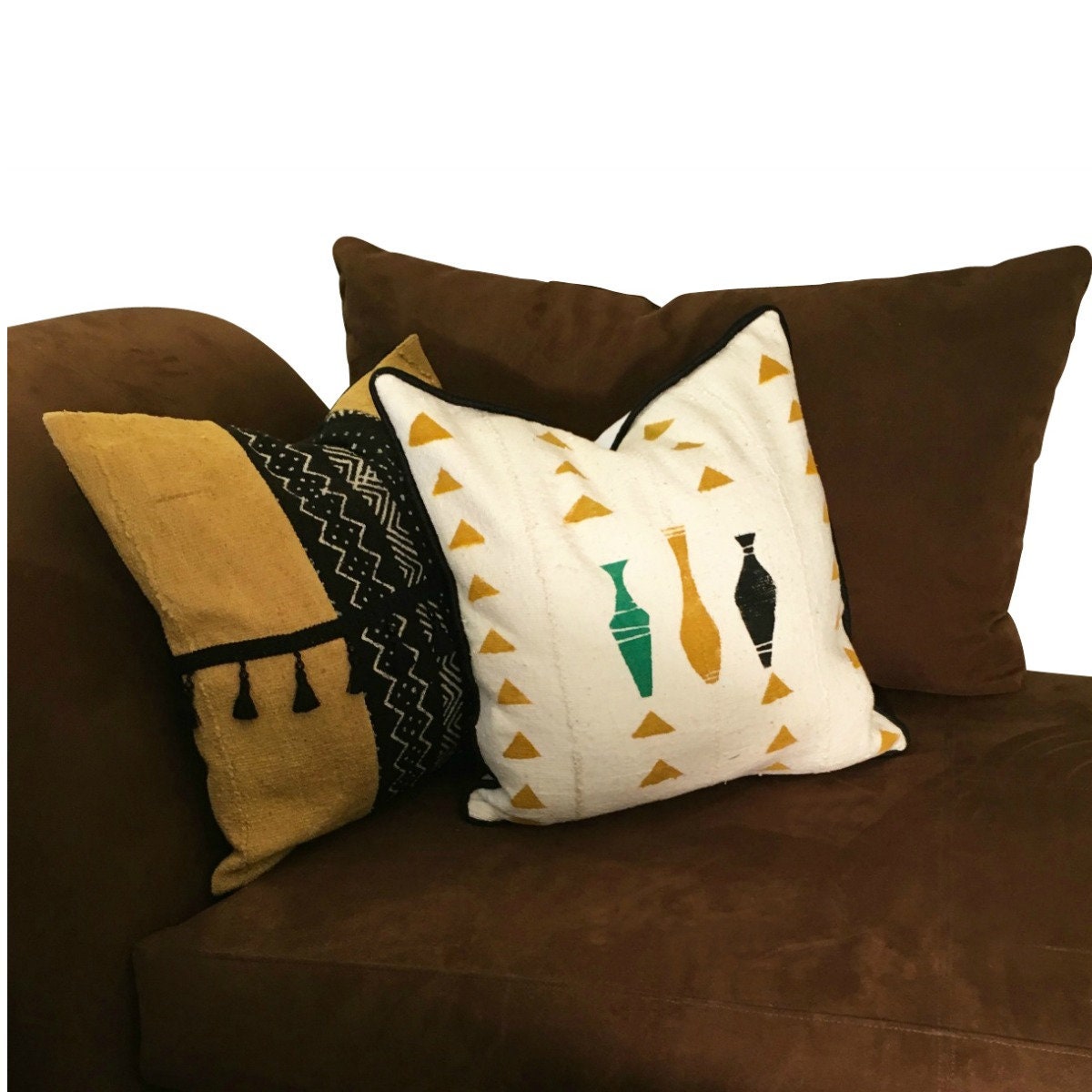 Pillow Cover for Wine Lovers, Warm Color Pillow, Mud Cloth Pillow, Hand Painted Pillow, Authentic Mud Cloth Pillow