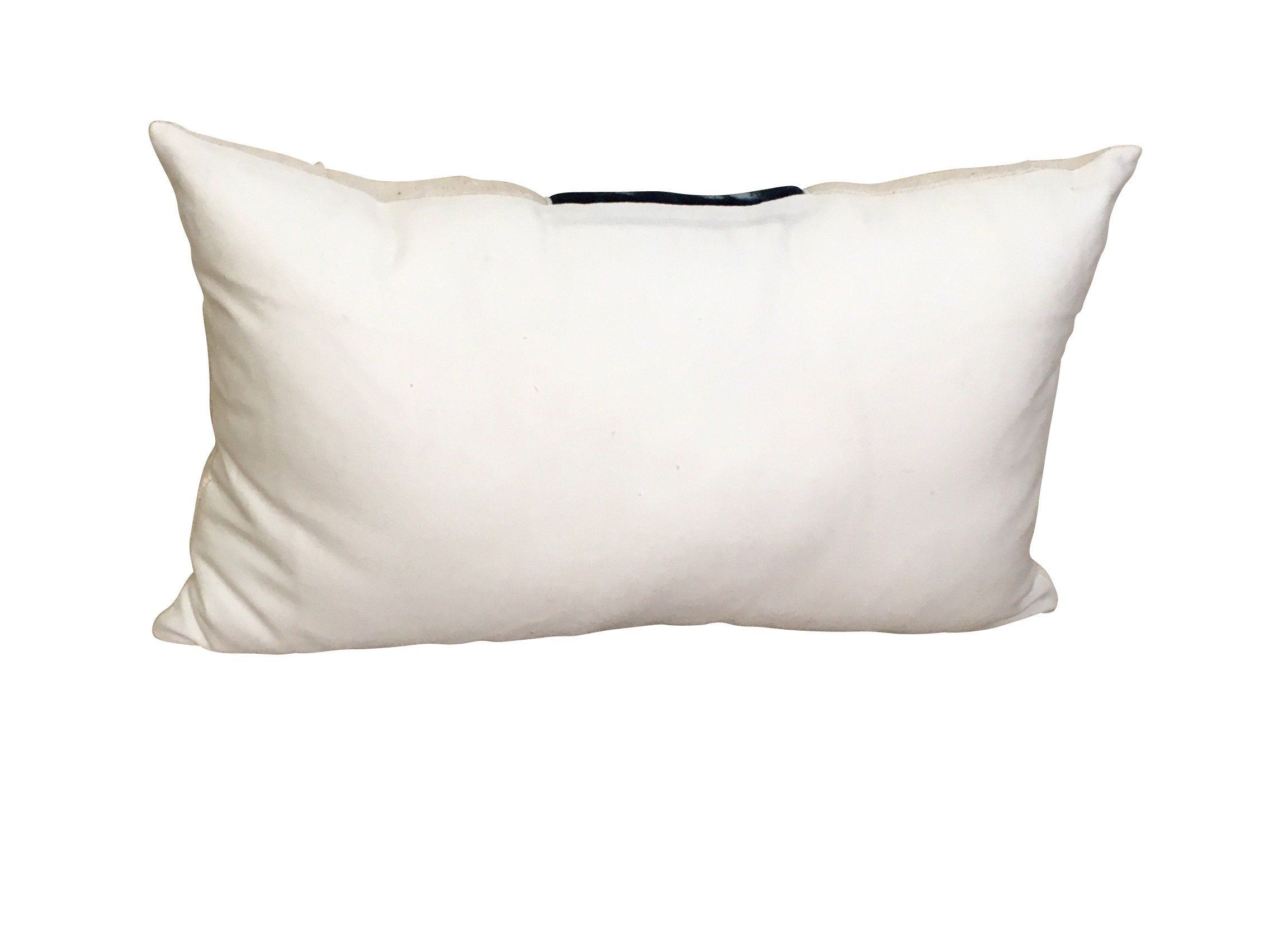 Long Mudcloth Pillow, Lumbar Mud Cloth Pillow, Indigo Lumbar Pillow, Pillow Includes Insert 12x18, 12x20, 12x22, 14x20, 14x22