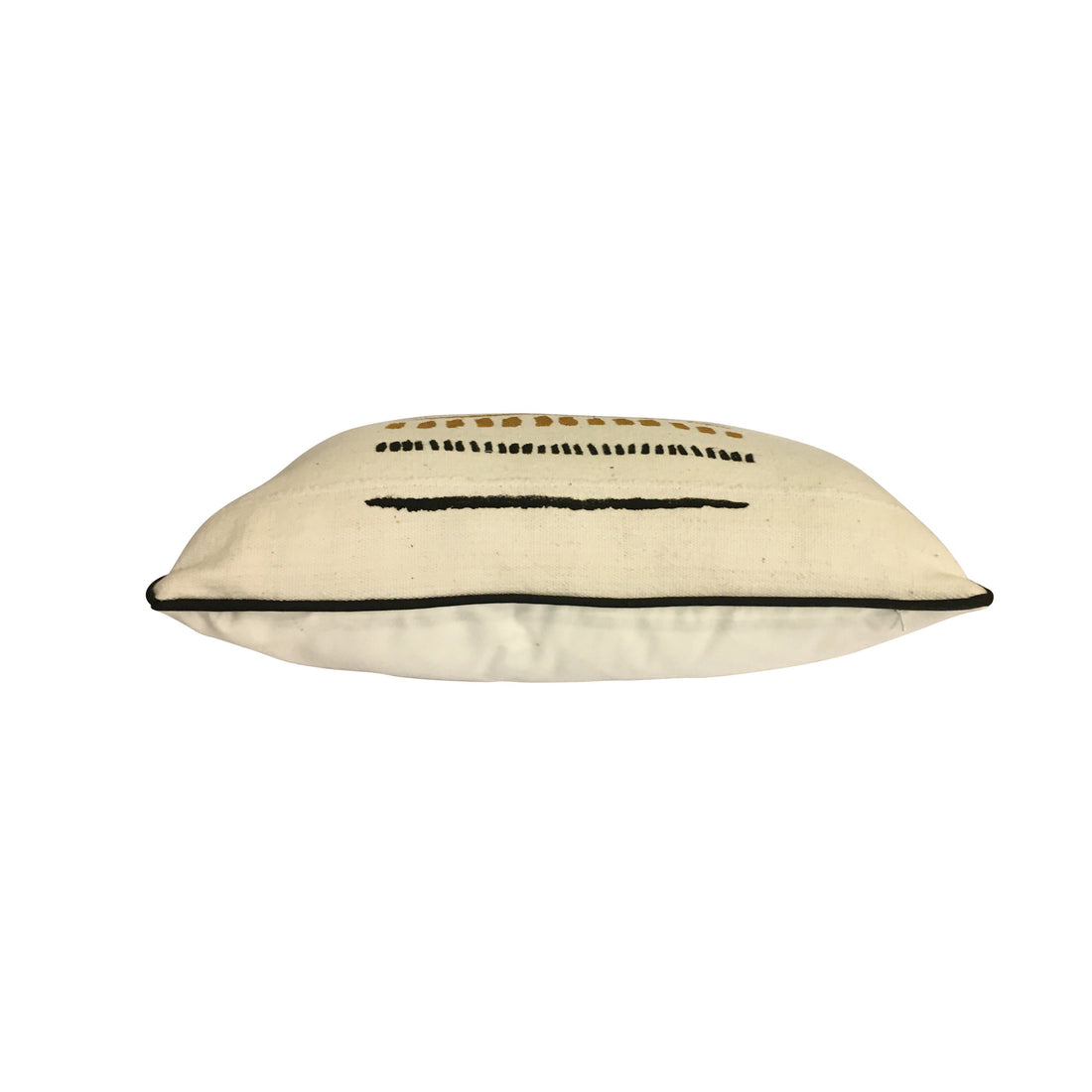 Long Boho Pillow, Brown and White Lumbar Pillow, Mudcloth Lumbar Pillow,  Piping on 12x18, 12x20, 12x22, 14x20, 14x22