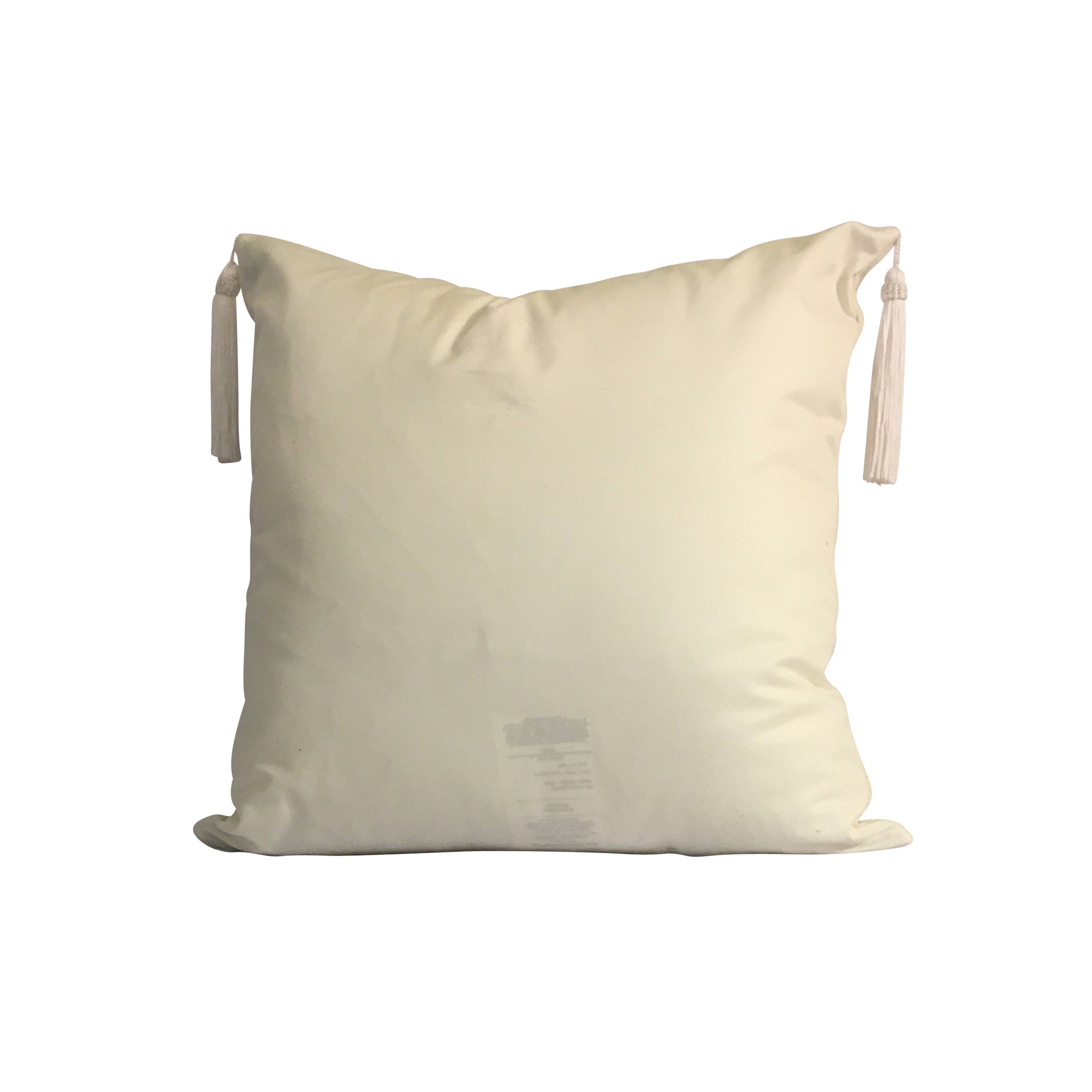 Brown and White Mudcloth Pillow Cover, Tassels on Pillow, Pillow for Men and Women, Geometric Shape Pillow, Organic Cotton Pillow, Boho