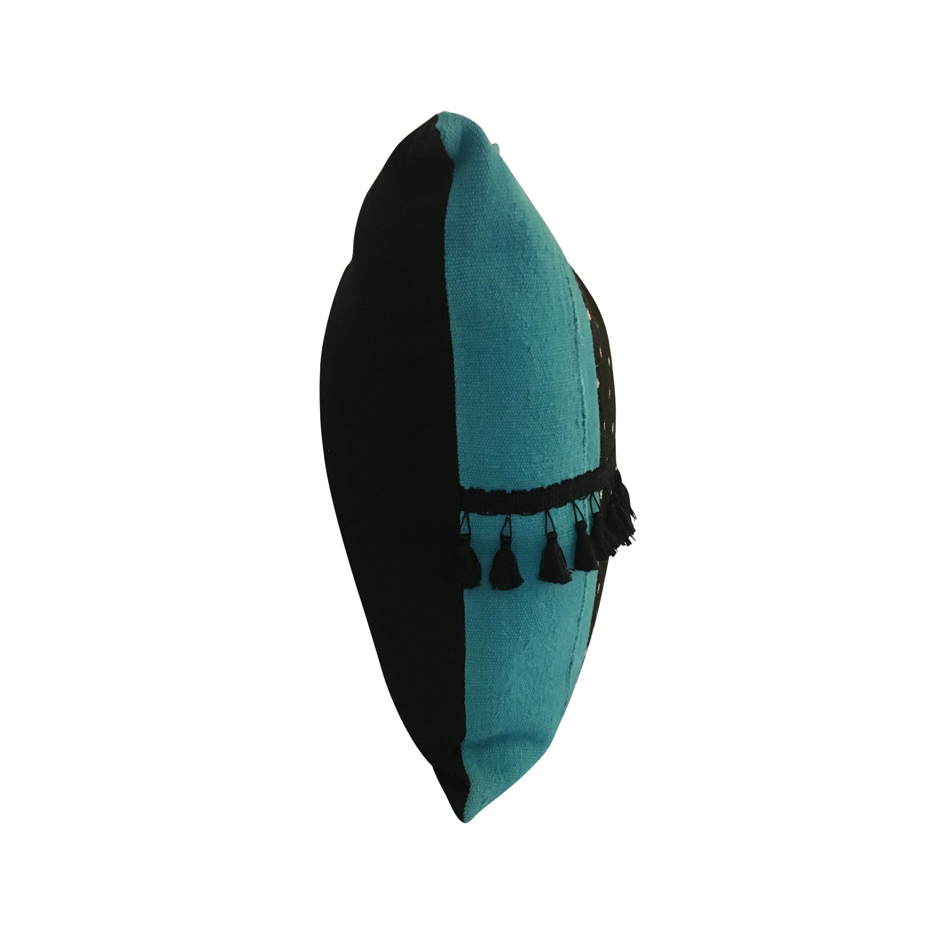 Mudcloth Arrow Pillow Cover, Tassels on Pillow, African Mud Cloth Pillow