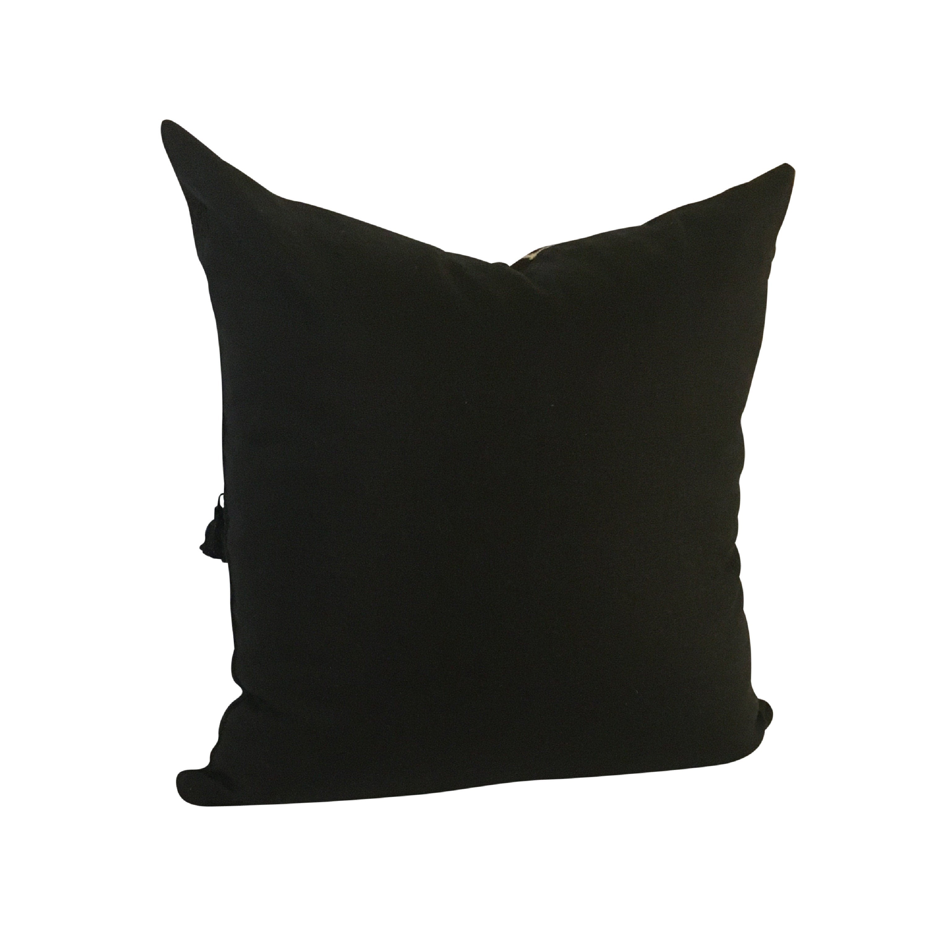 Mudcloth Arrow Pillow Cover, Tassels on Pillow, African Mud Cloth Pillow