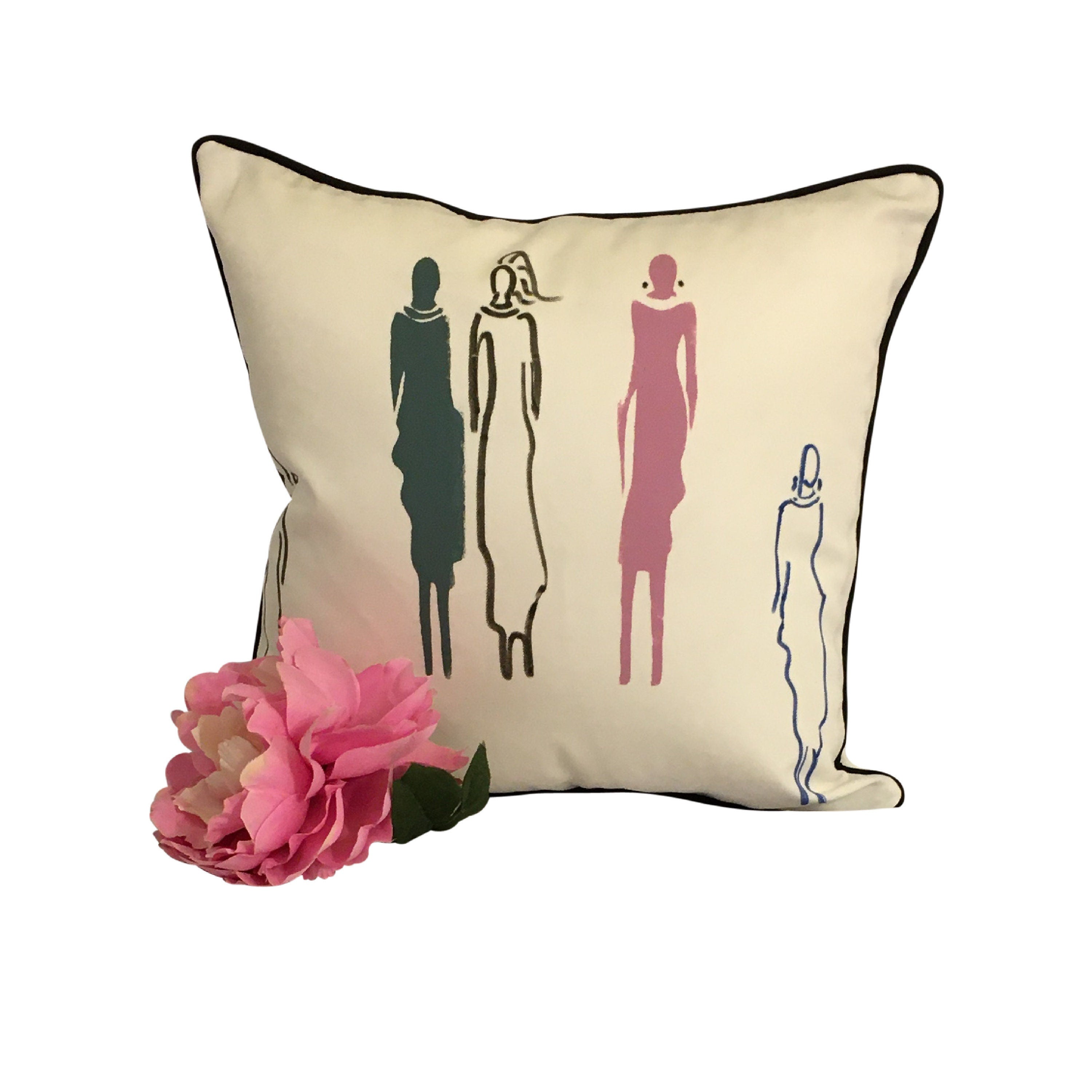 Pillow Cover Gift for Woman, Hand Painted Throw Pillow, Women of Truth Pillow