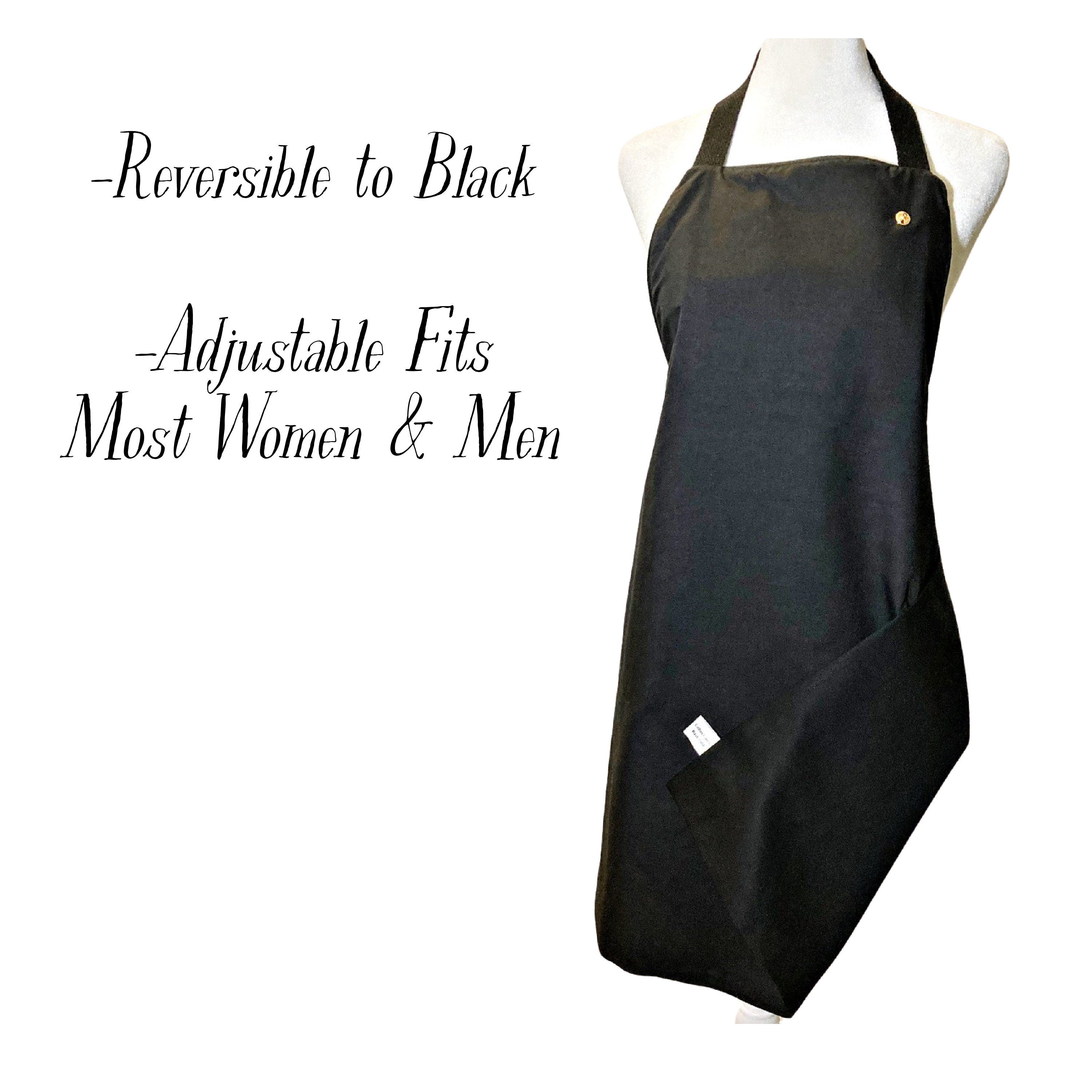 Apron for Him or Her, Gift for Cook, Handwoven Mudcloth Cotton Apron, Blue and Black Apron, Reversible Apron, Geometric Print Apron