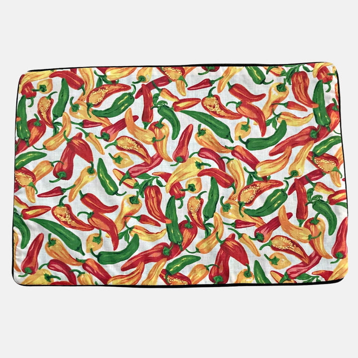 SPICE PLACEMAT SET - Includes Chili Pepper Placemats, Napkins and Napkin Rings, Set of 4, 6 or 8, Colorful Placemats, Housewarming Gift